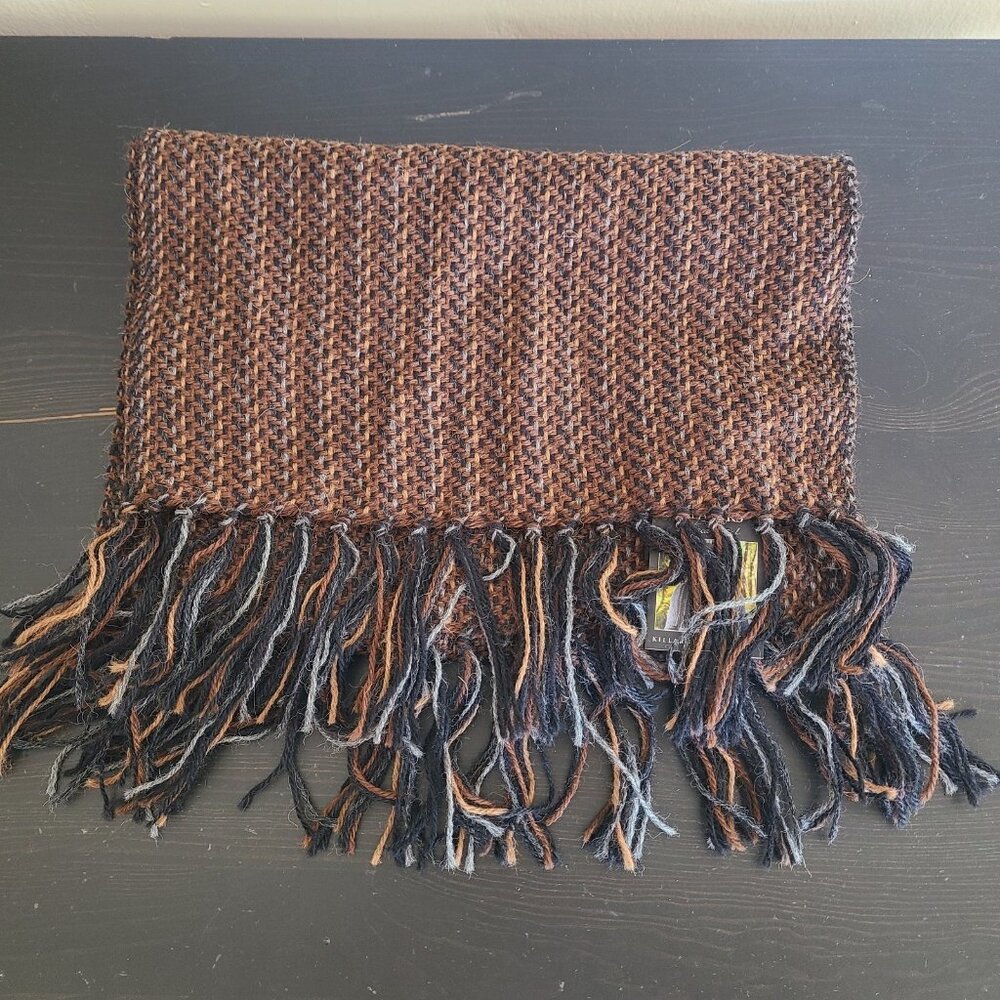 NWT Mucros Weavers 100% Alpaca Scarf Ireland Brown 60"